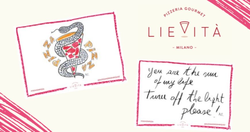 Fashion Week: Lievità Pizzeria Gourmet celebra la creatività con lo stilista Alessandro Enriquez