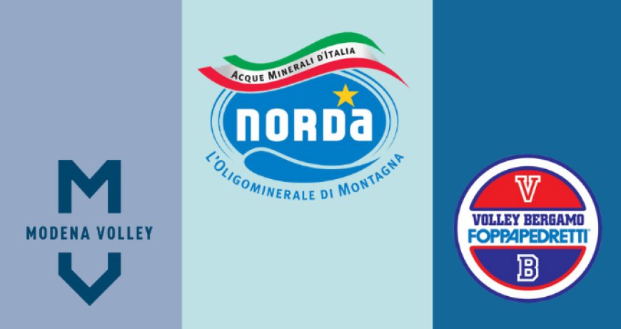 Norda è l'acqua ufficiale del Modena Volley e del Volley Bergamo