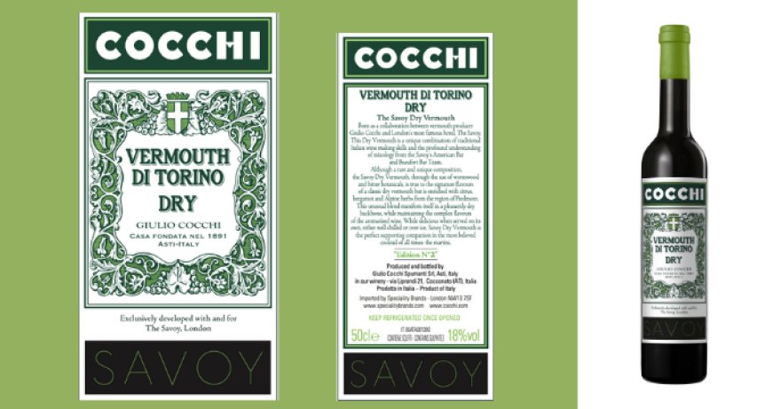 Cocchi Savoy Vermouth Dry: si rinnova la collaborazione con l'iconico hotel londinese