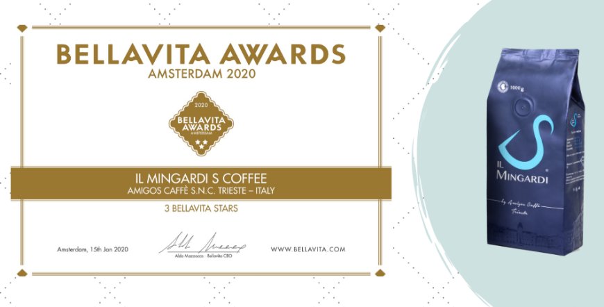 Il Mingardi S di Amigos Caffè premiato con tre stelle al Bellavita Expo