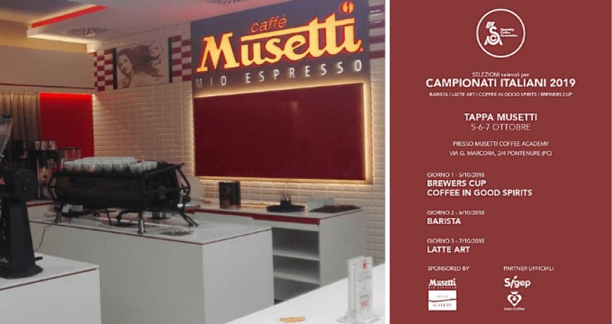 Musetti Coffee Academy: selezione Brewers Cup, Coffee in Good Spirits, Barista e Latte Art