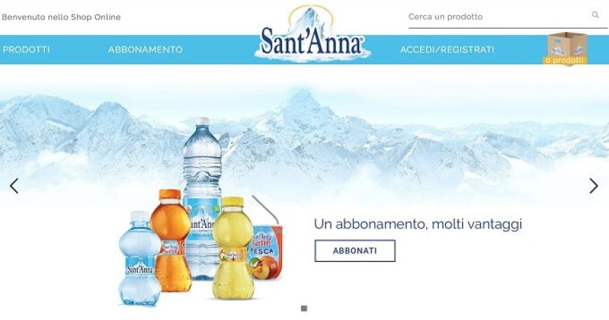 Sant'Anna: la prima azienda leader del beverage a lanciare un e-commerce