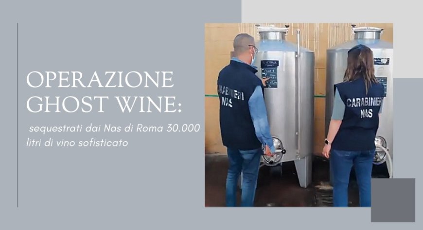 Operazione Ghost Wine: sequestrati dai Nas di Roma 30.000 litri di vino sofisticato
