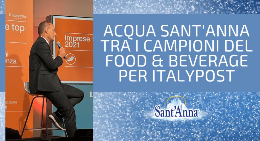 Acqua Sant'Anna tra i campioni del food & beverage per ItalyPost