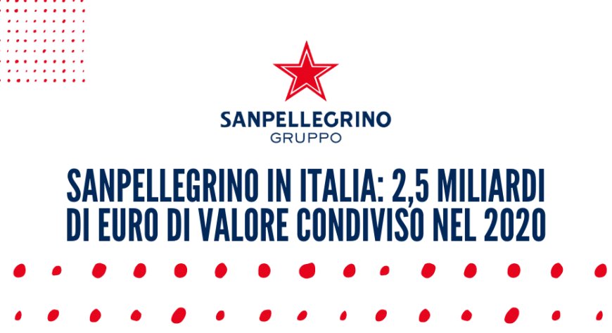 Sanpellegrino in Italia: 2,5 miliardi di euro di valore condiviso nel 2020