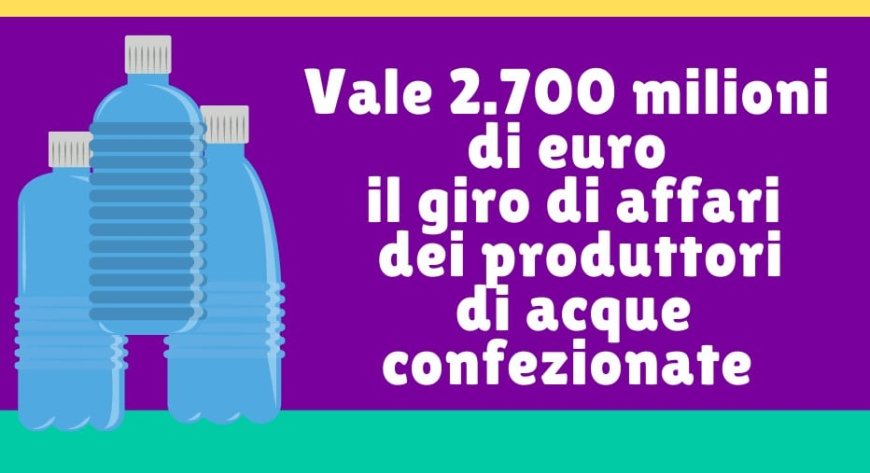 Vale 2.700 milioni di euro il giro di affari dei produttori di acque confezionate
