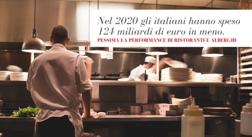 Nel 2020 gli italiani hanno speso 124 miliardi di euro in meno. Pessima la performance di ristoranti e alberghi