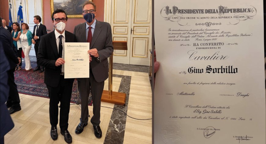 Gino Sorbillo è Cavaliere dell'Ordine al Merito della Repubblica Italiana