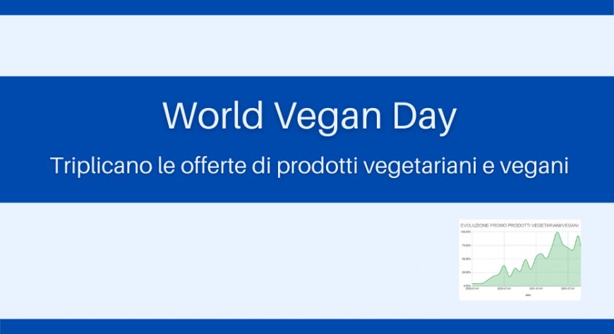 World Vegan Day. Triplicano le offerte di prodotti vegetariani e vegani