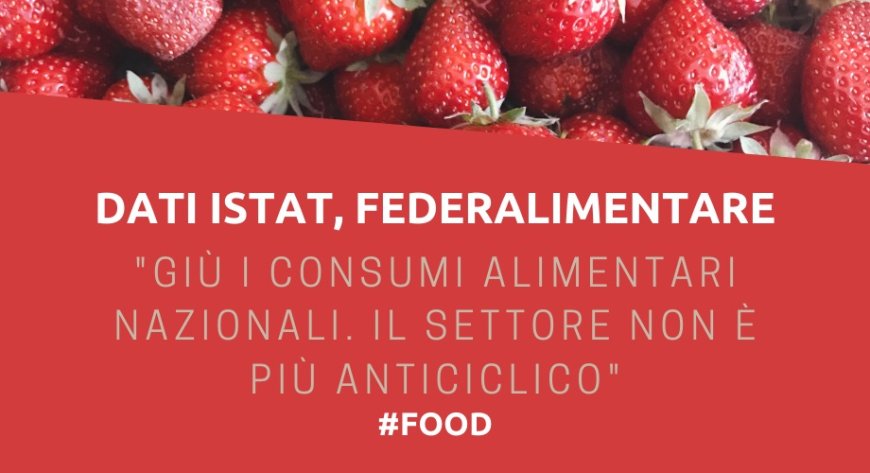 Dati Istat, Federalimentare: "Giù i consumi alimentari nazionali. Il settore non è più anticiclico"