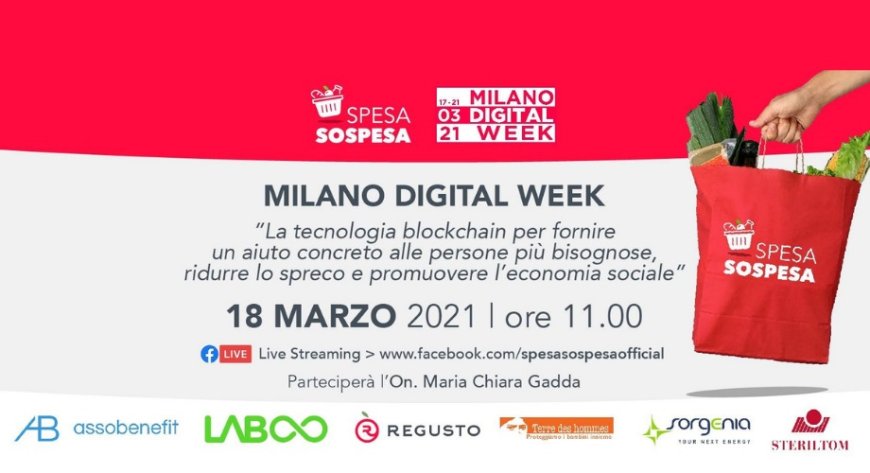 Sostenibilità e solidarietà: alla Milano Digital Week un focus con SpesaSospesa.org