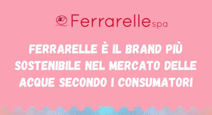Ferrarelle è il brand più sostenibile nel mercato delle acque secondo i consumatori