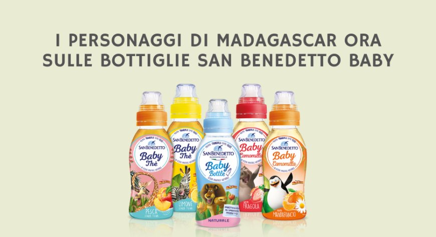 I personaggi di Madagascar ora sulle bottiglie San Benedetto Baby