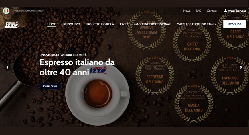 Caffè Izzo: è online il nuovo sito della torrefazione, più accessibile e navigabile da tutti gli schermi