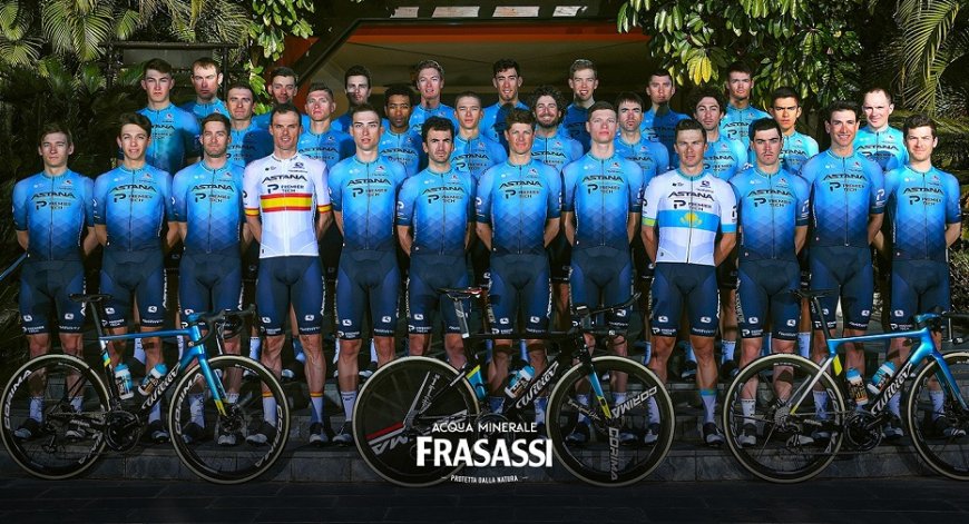 Acqua Frasassi protagonista del Giro d'Italia con la squadra kazaka Astana-Premier Tech