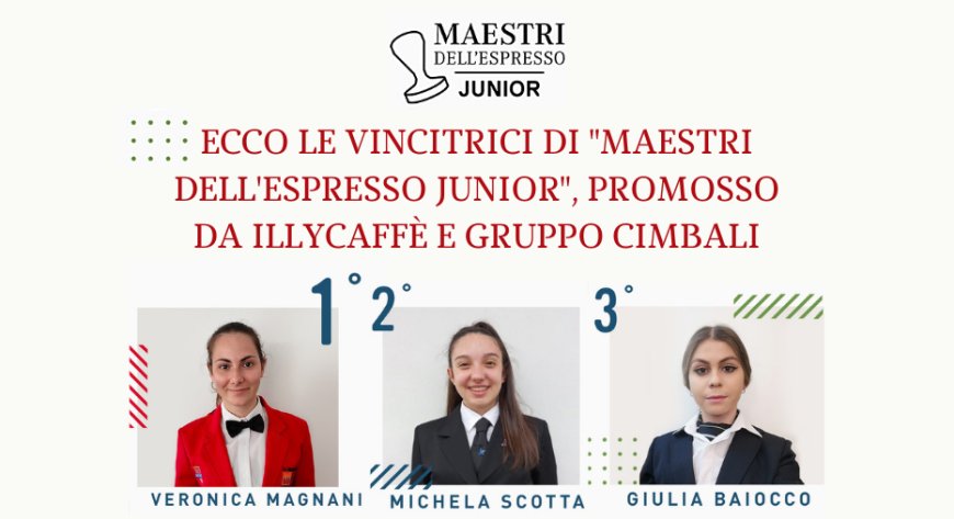 Ecco le vincitrici di "Maestri dell'Espresso Junior", promosso da illycaffè e Gruppo Cimbali