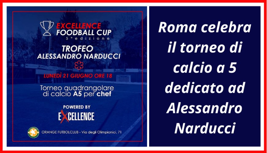 Roma celebra il torneo di calcio a 5 dedicato ad Alessandro Narducci