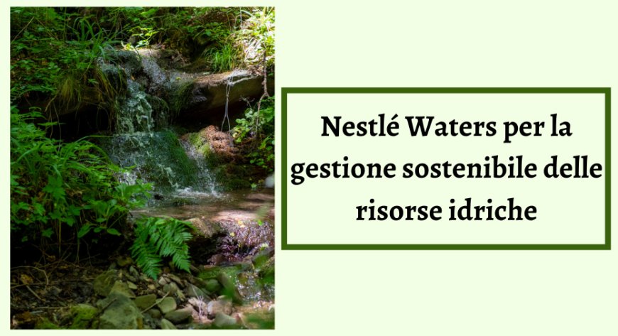 Nestlé Waters per la gestione sostenibile delle risorse idriche