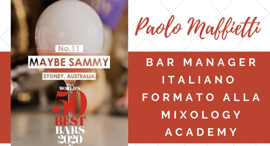 Il bar manager Paolo Maffietti premiato da The World's 50 best Bars