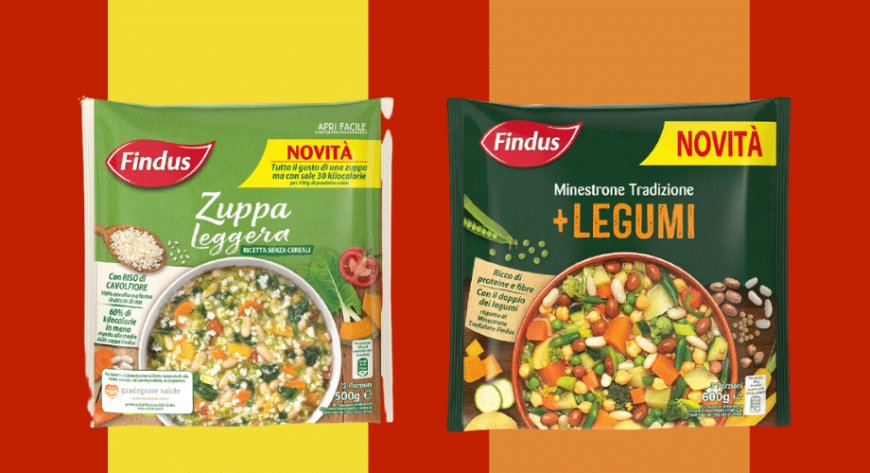 Findus propone due novità: "Minestrone Tradizione +LEGUMI" e "Zuppa Leggera"