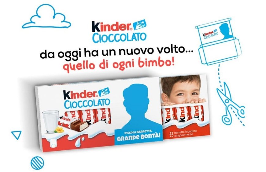 Con "Face Of Kinder" tutti i bimbi protagonisti dei pack Kinder Cioccolato