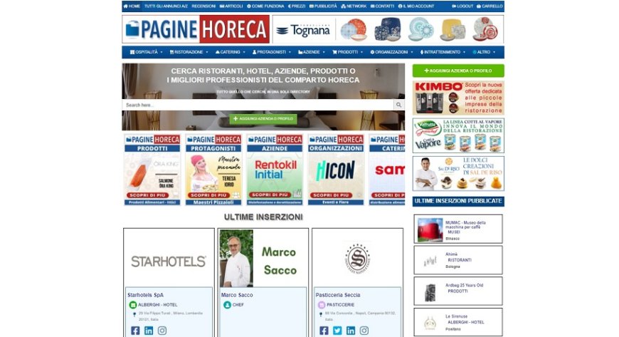 Nasce PagineHoreca.it: un nuovo potente strumento al servizio dell'Horeca e del Foodservice