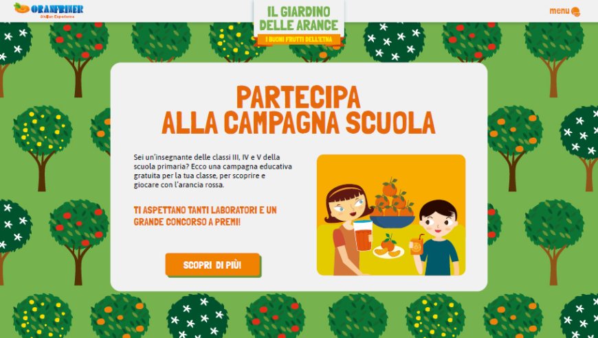 Oranfrizer porta online la campagna educativa "Il Giardino delle Arance"