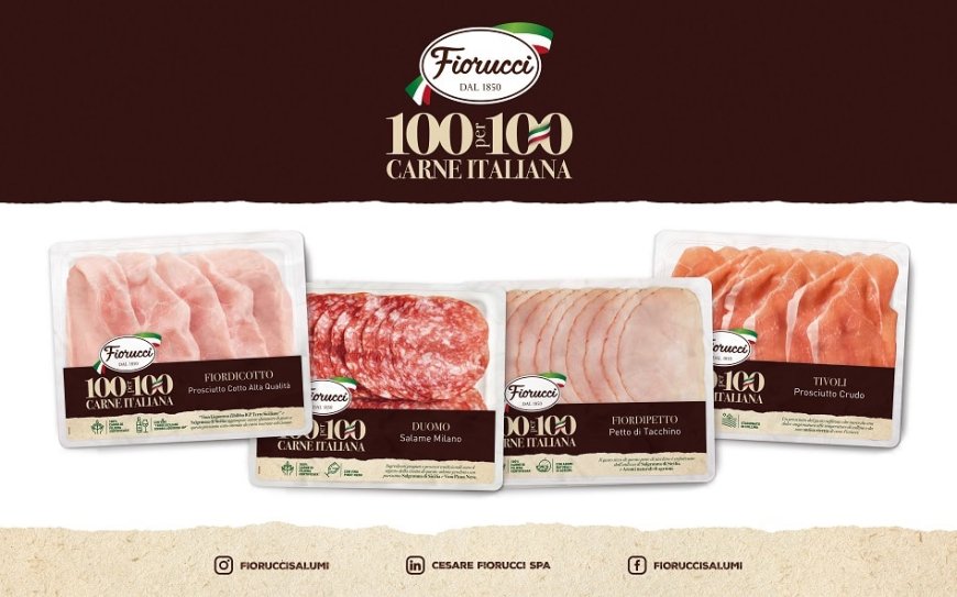 Fiorucci lancia la linea rinnovata di affettati 100PER100 Carne Italiana