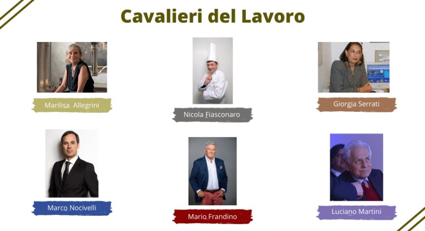 Gli imprenditori del Food & Beverage nominati Cavaliere del Lavoro dal Presidente della Repubblica
