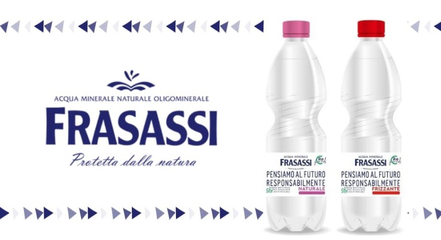 Acqua Frasassi rinnova la sua bottiglia da 50cl: 50% riciclata, 100% riciclabile