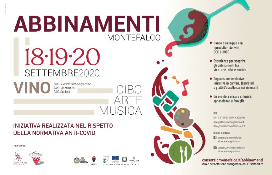 "Abbinamenti Montefalco" tre giorni di vino, gastronomia arte e musica
