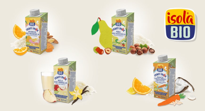 Fruity Mix: le nuove bevande Isola Bio nate dall'incontro fra riso e frutta