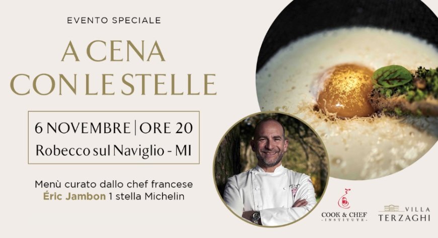 "A cena con le stelle" a Villa Terzaghi lo chef francese Éric Jambon