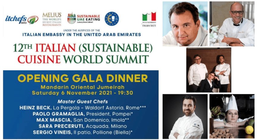 Grandi nomi per la Cena di Gala di Apertura del Summit Mondiale della Cucina Italiana a Dubai