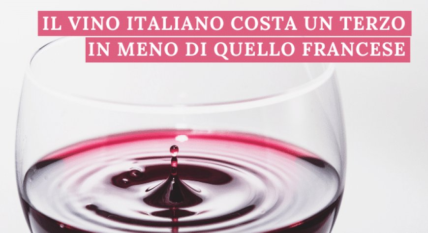Il vino italiano costa un terzo in meno di quello francese