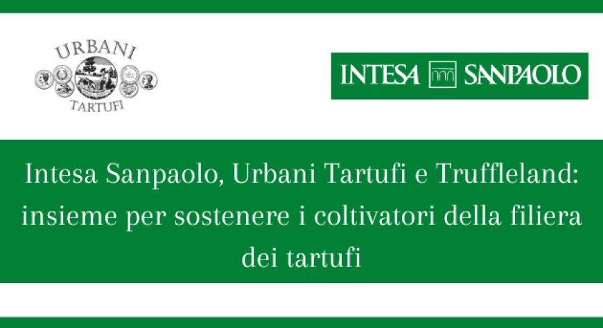 Intesa Sanpaolo, Urbani Tartufi e Truffleland: insieme per sostenere i coltivatori della filiera dei tartufi