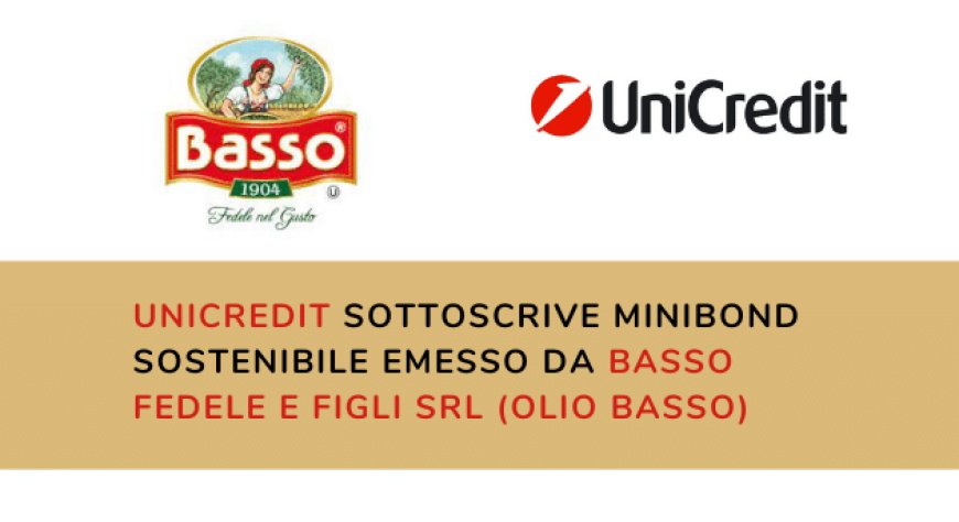 UniCredit sottoscrive minibond sostenibile emesso da Basso Fedele e Figli srl (Olio Basso)