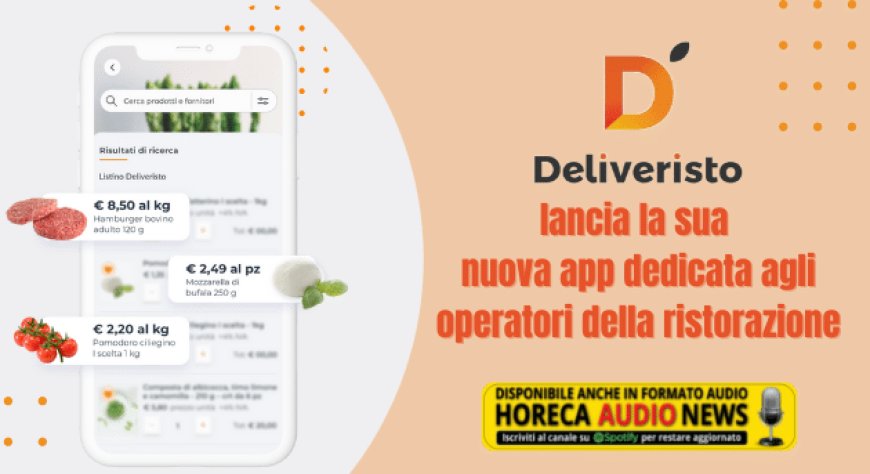Deliveristo lancia la sua nuova app dedicata agli operatori della ristorazione