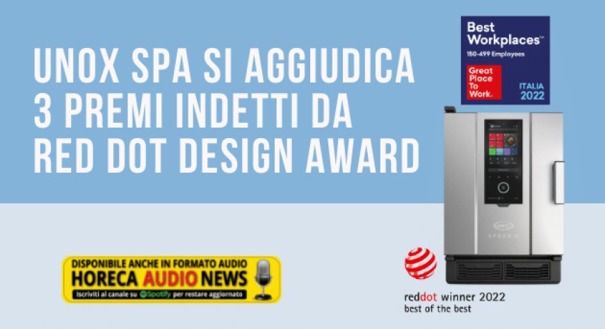 UNOX SpA si aggiudica 3 premi indetti da Red Dot Design Award
