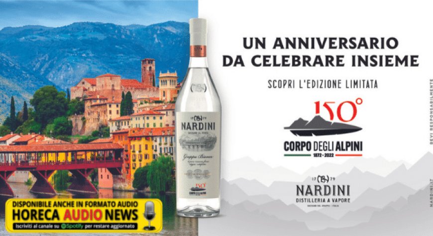 Grappa Nardini è la grappa ufficiale del 150° anniversario del Corpo degli Alpini