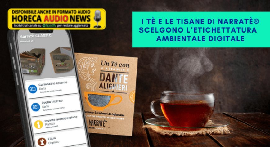 I tè e le tisane di Narratè® scelgono l’etichettatura  ambientale digitale