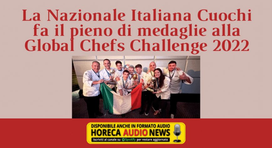La Nazionale Italiana Cuochi fa il pieno di medaglie alla Global Chefs Challenge 2022