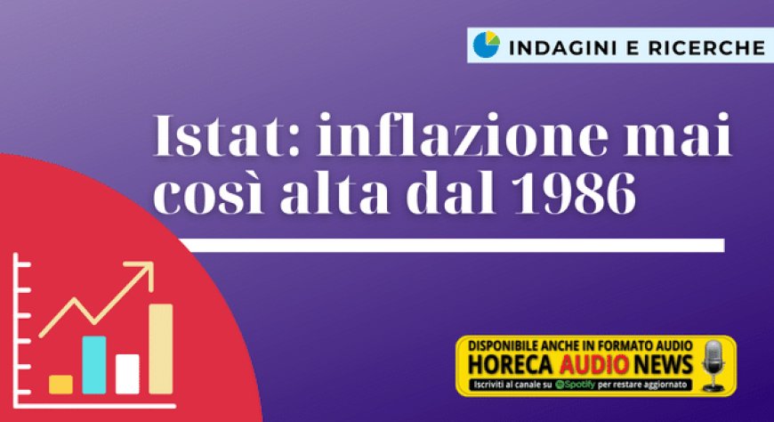 Istat: inflazione mai così alta dal 1986