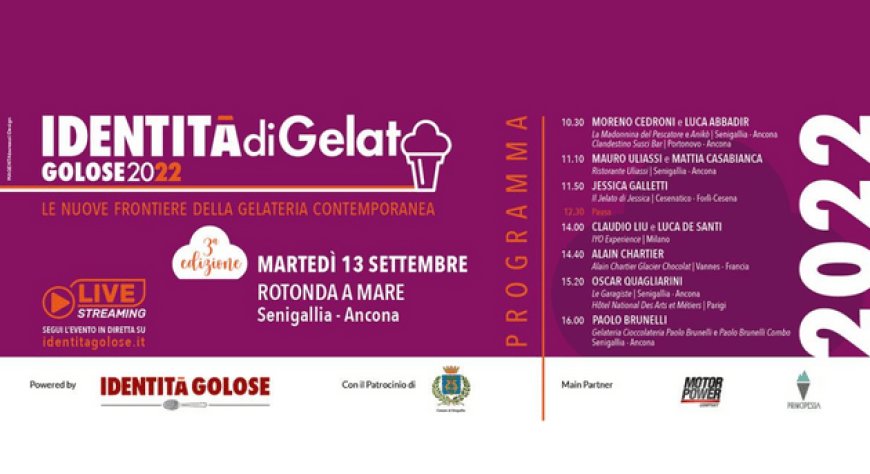 13 settembre - Senigallia (AN) - Identità di Gelato - Le nuove frontiere della gelateria contemporanea