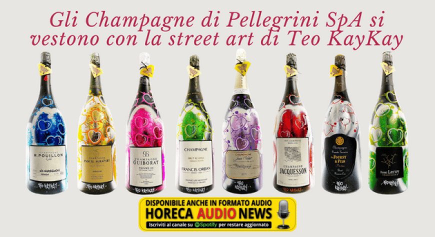 Gli Champagne di Pellegrini SpA si vestono con la street art di Teo KayKay