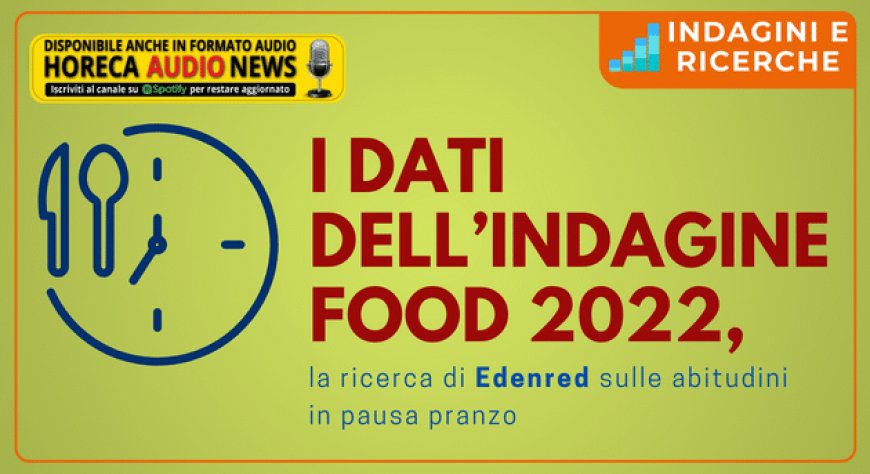 I dati dell’Indagine FOOD 2022, la ricerca di Edenred sulle abitudini in pausa pranzo