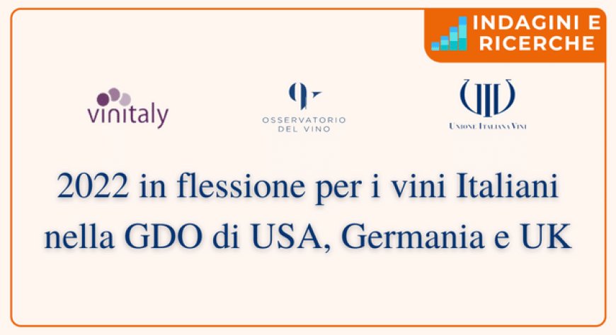 2022 in flessione per i vini Italiani nella GDO di USA, Germania e UK