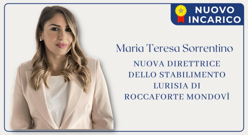 Maria Teresa Sorrentino nuova direttrice dello stabilimento Lurisia di Roccaforte Mondovì