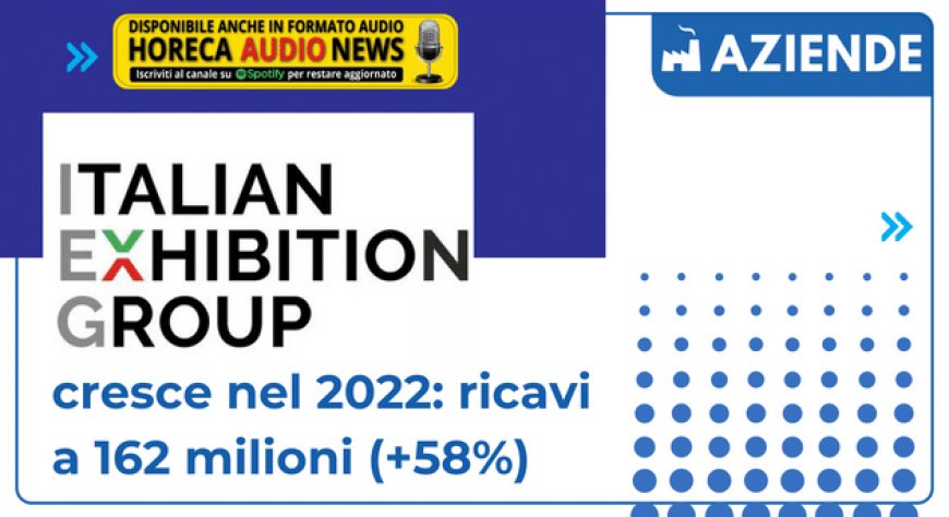 Italian Exhibition Group cresce nel 2022: ricavi a 162 milioni (+58%)