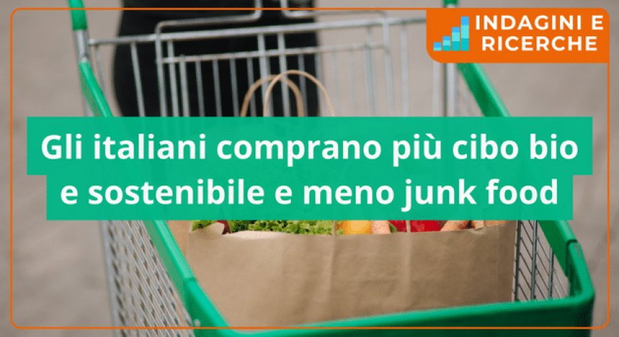 Gli italiani comprano più cibo bio e sostenibile e meno junk food